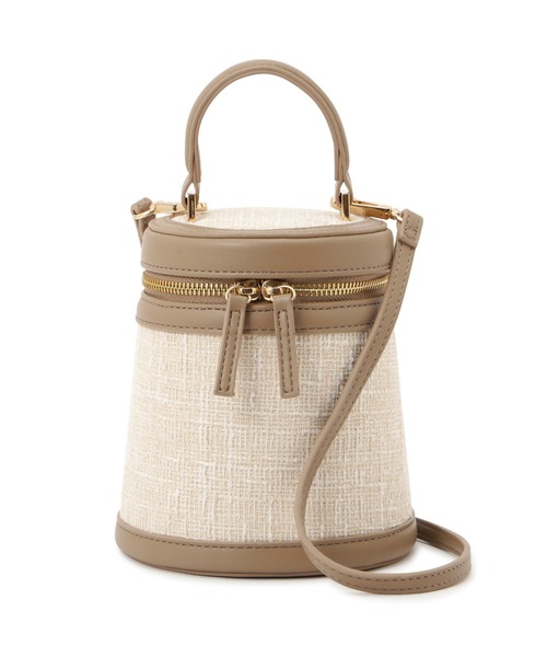 FREE'S MART（フリーズマート）の「◆バニティバッグ（ショルダーバッグ・レディース・ベージュ/ブラック/グレー・ﾌﾘ-）」の2枚目の写真