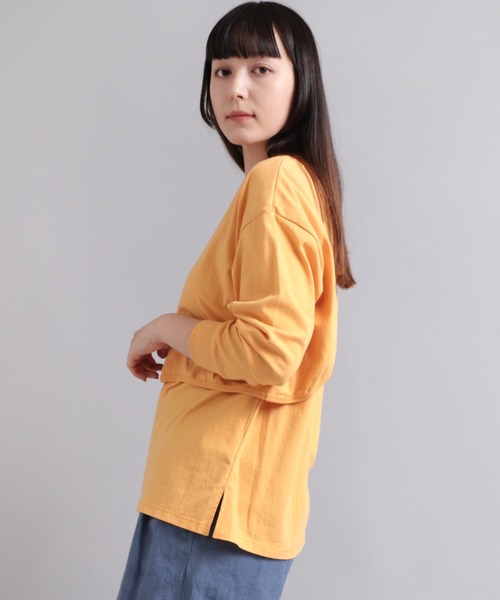 RNA-N(アールエヌエーエヌ)の「M1991 OE天竺レイヤードデザインカットソー(Tシャツ/カットソー・レディース・ブラック/オフホワイト/イエロー・MEDIUM)」の12枚目の写真