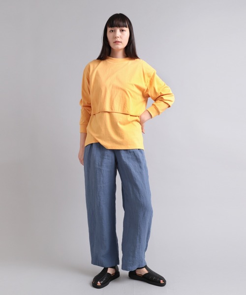 RNA-N(アールエヌエーエヌ)の「M1991 OE天竺レイヤードデザインカットソー(Tシャツ/カットソー・レディース・ブラック/オフホワイト/イエロー・MEDIUM)」の7枚目の写真