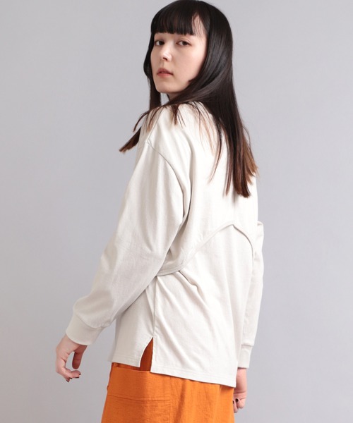 RNA-N(アールエヌエーエヌ)の「M1991 OE天竺レイヤードデザインカットソー(Tシャツ/カットソー・レディース・ブラック/オフホワイト/イエロー・MEDIUM)」の14枚目の写真
