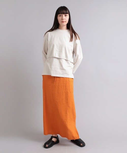 RNA-N(アールエヌエーエヌ)の「M1991 OE天竺レイヤードデザインカットソー(Tシャツ/カットソー・レディース・ブラック/オフホワイト/イエロー・MEDIUM)」の20枚目の写真