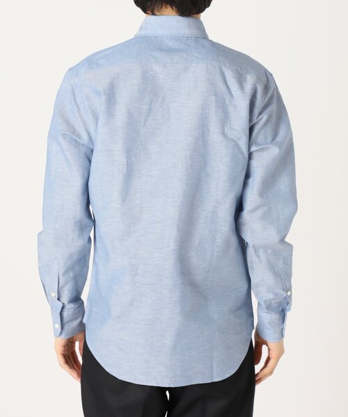 EDIFICE Herdmans リネン 23ss ワイドカラーシャツ　M 美品 EDIFICE Herdmans リネン 23ss ワイドカラーシャツ M 美品