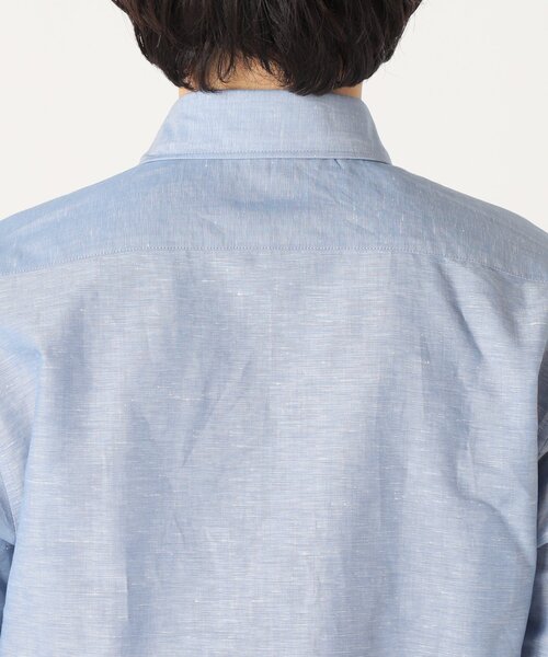 EDIFICE Herdmans リネン 23ss ワイドカラーシャツ　M 美品 EDIFICE Herdmans リネン 23ss ワイドカラーシャツ M 美品