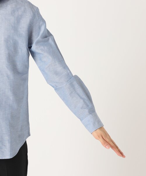 EDIFICE Herdmans リネン 23ss ワイドカラーシャツ　M 美品 bazzstore_1133736275615