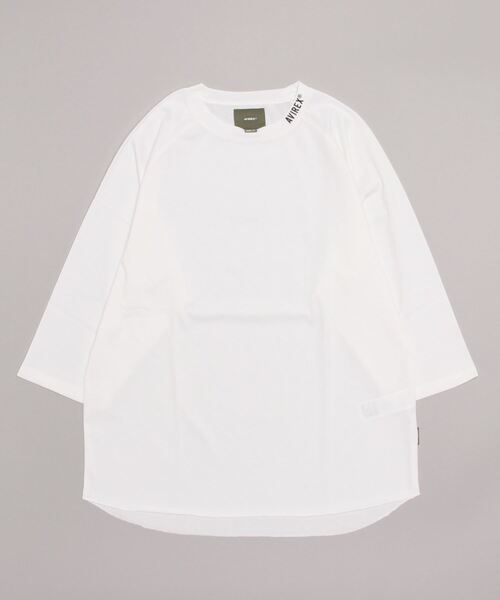 AVIREX(アヴィレックス)の「【直営店限定】3/4 H.A T-SHIRT / 七分袖 Tシャツ / AVIREX / アヴィレックス(Tシャツ/カットソー・メンズ・ブラック/ブルー系その他5/ホワイト・3/2/1)」の2枚目の写真