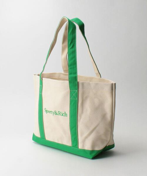 SPORTY&RICH(スポーティアンドリッチ)の「<Sporty&Rich> SERIF TWOTONE TOTE/トートバッグ(トートバッグ・メンズ・ナチュラル・FREE)」の2枚目の写真