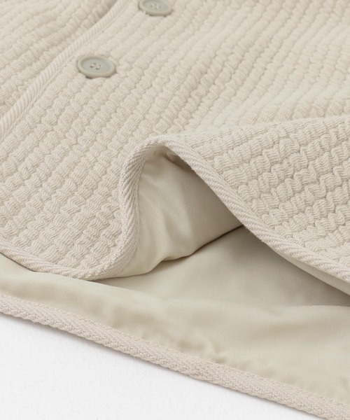 URBAN RESEARCH DOORS(アーバンリサーチドアーズ)の「キルトノーカラージャケット(ノーカラージャケット・レディース・グレー系その他/アイボリー・MEDIUM)」の13枚目の写真