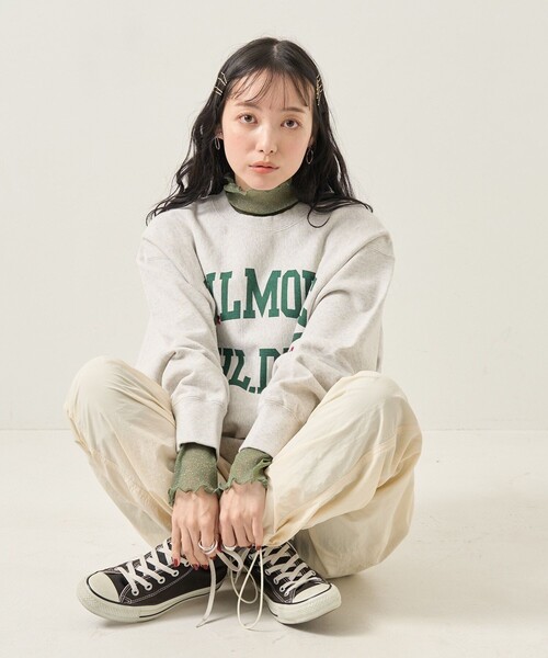 FREAK'S STORE(フリークスストア)の「ロゴフラワー刺繍スウェット(スウェット・レディース・オフホワイト/ライトグレー・フリ-)」の10枚目の写真