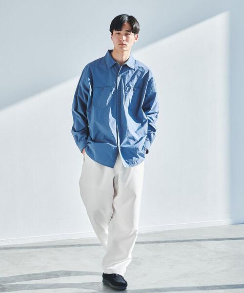 UNIVERSAL OVERALL（ユニバーサルオーバーオール）の「【別注】＜UNIVERSAL OVERALL＞ナイロン シャツ（シャツ/ブラウス・メンズ・ライトブルー/ライトグレー/ネイビー・L/M）」の11枚目の写真