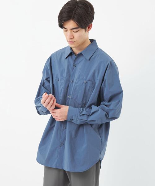 UNIVERSAL OVERALL（ユニバーサルオーバーオール）の「【別注】＜UNIVERSAL OVERALL＞ナイロン シャツ（シャツ/ブラウス・メンズ・ライトブルー/ライトグレー/ネイビー・L/M）」の17枚目の写真