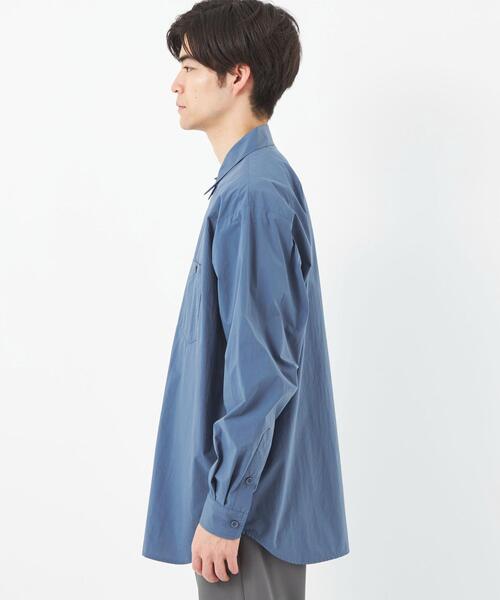 UNIVERSAL OVERALL（ユニバーサルオーバーオール）の「【別注】＜UNIVERSAL OVERALL＞ナイロン シャツ（シャツ/ブラウス・メンズ・ライトブルー/ライトグレー/ネイビー・L/M）」の6枚目の写真
