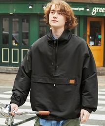 PENNEYS/ペニーズ 別注 THE FOX & BE A TIGER ロゴ刻印パッチ ハーフジップ 撥水アノラックプルオーバー