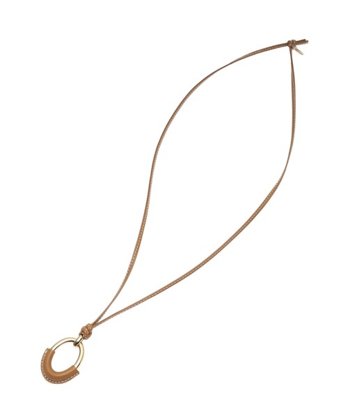 UNTITLED（アンタイトル）の「◆レザーワントップネックレス（ネックレス・レディース・キャメル/サンドベージュ・99）」の6枚目の写真