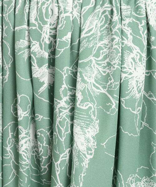 DRESKIP（ドレスキップ）の「◆線画フラワー柄ボリュームギャザースカート（スカート・レディース・ホワイト系3/ライトグリーン系/ネイビー系・02/03/04）」の9枚目の写真