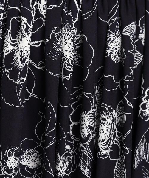 DRESKIP（ドレスキップ）の「◆線画フラワー柄ボリュームギャザースカート（スカート・レディース・ホワイト系3/ライトグリーン系/ネイビー系・02/03/04）」の16枚目の写真