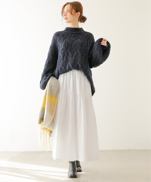 frames RAY CASSIN（フレームスレイカズン）の「ラウンドティアードスカート（スカート・レディース・グレイッシュベージュ/カーキ/レッド/ホワイト/スミクロ/ブルー・FREE）」の16枚目の写真