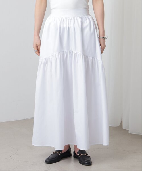 frames RAY CASSIN（フレームスレイカズン）の「ラウンドティアードスカート（スカート・レディース・グレイッシュベージュ/カーキ/レッド/ホワイト/スミクロ/ブルー・FREE）」の8枚目の写真