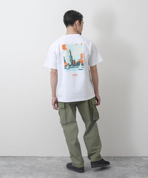 UNIVERSAL OVERALL(ユニバーサルオーバーオール)の「【UNIVERSAL OVERALL/ユニバーサル オーバーオール】別注WINDYCITY Tシャツ(Tシャツ/カットソー・メンズ・ホワイト/イエロー/ブルー/キナリ・M/L/XL)」の13枚目の写真