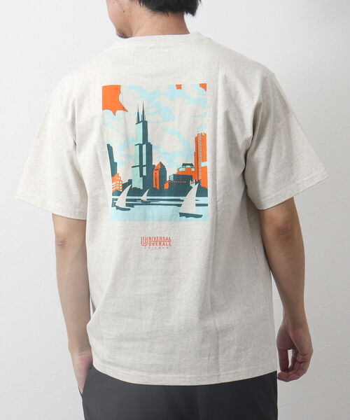 UNIVERSAL OVERALL(ユニバーサルオーバーオール)の「【UNIVERSAL OVERALL/ユニバーサル オーバーオール】別注WINDYCITY Tシャツ(Tシャツ/カットソー・メンズ・ホワイト/イエロー/ブルー/キナリ・M/L/XL)」の19枚目の写真