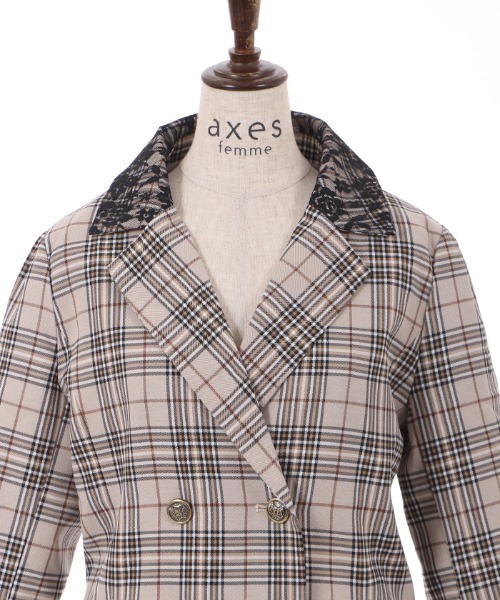axes femme(アクシーズファム)の「後ろレースアップジャケット(テーラードジャケット・レディース・ベージュ/ダークブラウン/ブラック・FREE)」の17枚目の写真