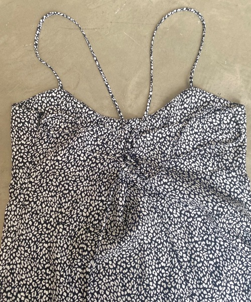 SHAGGIE(シャギー)の「【スリット入り】レオパードバックレースアップキャミロングワンピ(ワンピース・レディース・ブラック/レッド/ライトグリーン・FREE)」の20枚目の写真