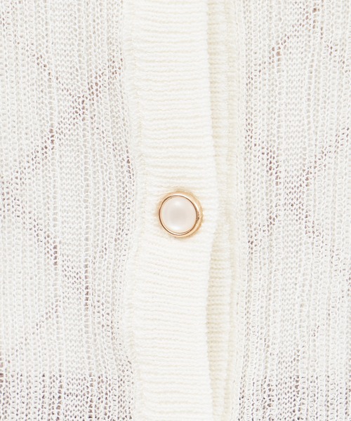 ROYAL PARTY(ロイヤルパーティー)の「ニットシアーカーディガン(カーディガン/ボレロ・レディース・ブラック/パープル/オフホワイト・FREE)」の10枚目の写真