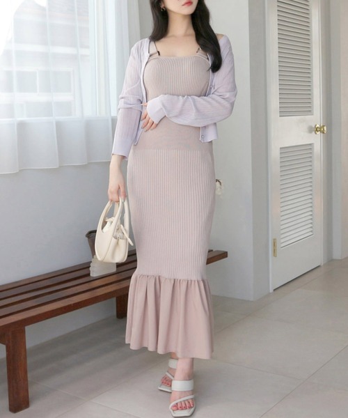 ROYAL PARTY(ロイヤルパーティー)の「ニットシアーカーディガン(カーディガン/ボレロ・レディース・ブラック/パープル/オフホワイト・FREE)」の19枚目の写真