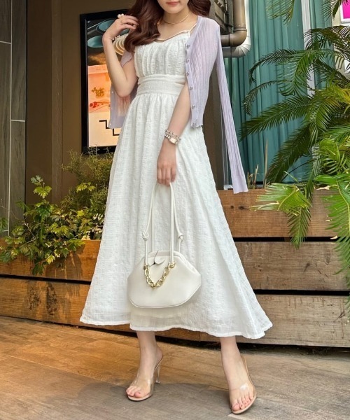 ROYAL PARTY(ロイヤルパーティー)の「ニットシアーカーディガン(カーディガン/ボレロ・レディース・ブラック/パープル/オフホワイト・FREE)」の14枚目の写真