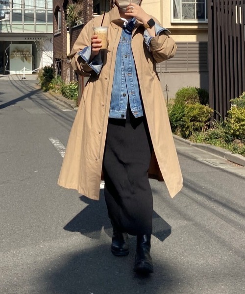 RIVE DROITE（リヴドロワ）の「スタンドモッズコート（モッズコート・レディース・ネイビー/カーキ/ライトベージュ・FREE）」の14枚目の写真