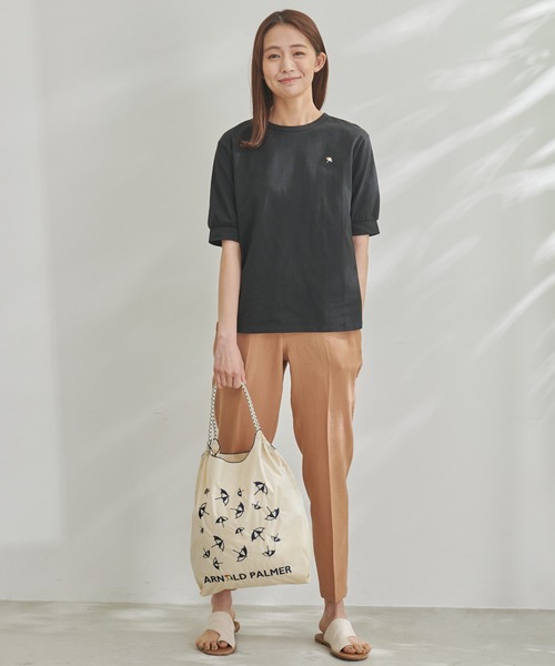 Arnold Palmer（アーノルドパーマー）の「ミックスコード グラフィック トートバッグ（トートバッグ・レディース・ベージュ/ブラック/オフホワイト・F）」の12枚目の写真