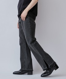Lui's | スリットセミフレアデニム(デニムパンツ)