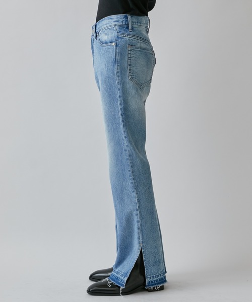 Lui's(ルイス)の「スリットセミフレアデニム(デニムパンツ・メンズ・ブラック/インディゴブルー/ライトブラック・28/30/32)」の15枚目の写真