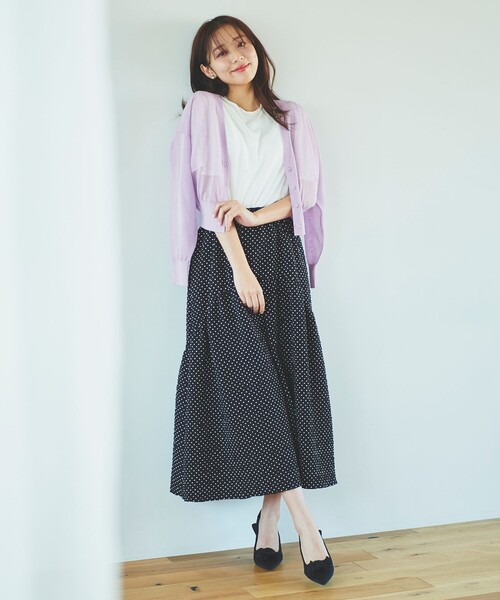 Feroux(フェルゥ)の「エンボスドット スカート(スカート・レディース・ブラック系1・2/1)」の8枚目の写真