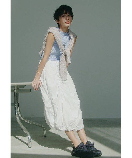 emmi(エミ)の「【emmi atelier】ブロックニットカーディガン(ニット/セーター・レディース・ライトブルー/ライトグレー/ブラック・FREE)」の15枚目の写真