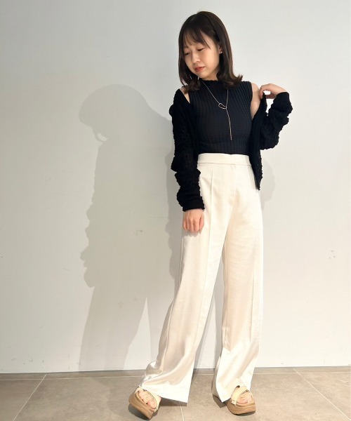 emmi（エミ）の「【emmi atelier】ブロックニットカーディガン