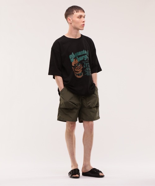 MANASTASH（マナスタッシュ）の「MANASTASH/マナスタッシュ/burgers tee/バーガーTシャツ（Tシャツ/カットソー・メンズ・ホワイト/ブラック・M/L/XL）」の5枚目の写真