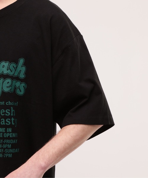 MANASTASH（マナスタッシュ）の「MANASTASH/マナスタッシュ/burgers tee/バーガーTシャツ（Tシャツ/カットソー・メンズ・ホワイト/ブラック・M/L/XL）」の3枚目の写真