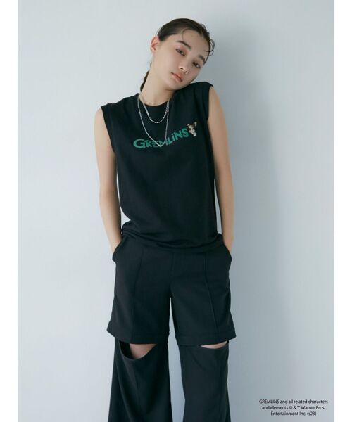 MURUA（ムルーア）の「【GREMLiNS】ロゴプリントタンク（タンクトップ・レディース・ホワイト/ブラック・FREE）」の21枚目の写真