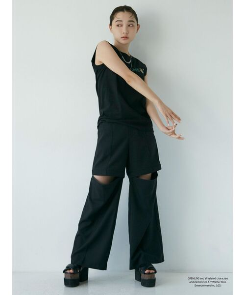 MURUA（ムルーア）の「【GREMLiNS】ロゴプリントタンク（タンクトップ・レディース・ホワイト/ブラック・FREE）」の12枚目の写真