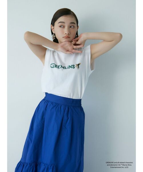 MURUA（ムルーア）の「【GREMLiNS】ロゴプリントタンク（タンクトップ・レディース・ホワイト/ブラック・FREE）」の8枚目の写真