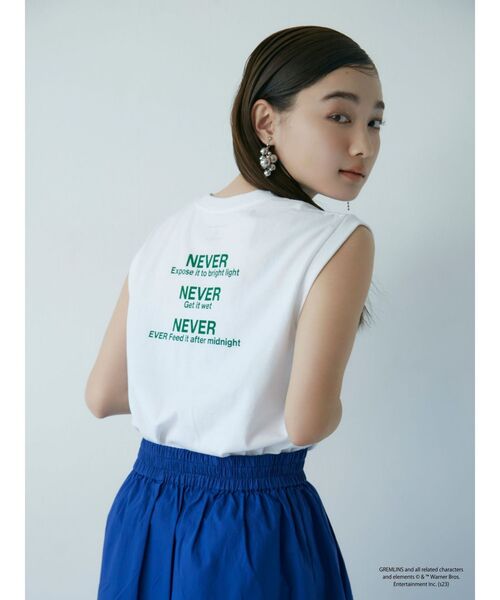 MURUA（ムルーア）の「【GREMLiNS】ロゴプリントタンク（タンクトップ・レディース・ホワイト/ブラック・FREE）」の19枚目の写真