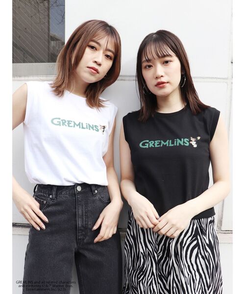 MURUA（ムルーア）の「【GREMLiNS】ロゴプリントタンク（タンクトップ・レディース・ホワイト/ブラック・FREE）」の17枚目の写真