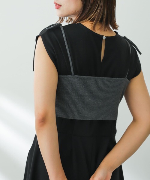 SENSE OF PLACE by URBAN RESEARCH（センスオブプレイスバイアーバンリサーチ）の「リブニットビスチェ（ベスト・レディース・ブラック/ライトブルー/チャコールグレー・ONE）」の20枚目の写真