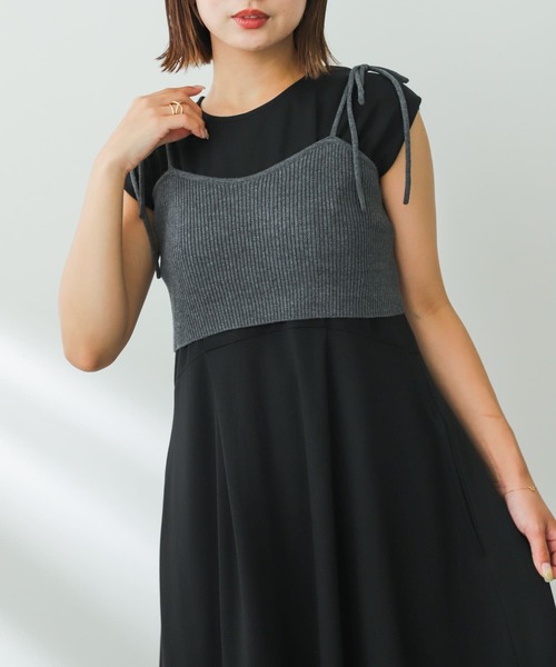 SENSE OF PLACE by URBAN RESEARCH（センスオブプレイスバイアーバンリサーチ）の「リブニットビスチェ（ベスト・レディース・ブラック/ライトブルー/チャコールグレー・ONE）」の21枚目の写真