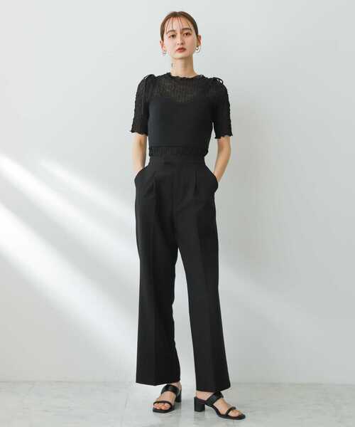 SENSE OF PLACE by URBAN RESEARCH（センスオブプレイスバイアーバンリサーチ）の「リブニットビスチェ（ベスト・レディース・ブラック/ライトブルー/チャコールグレー・ONE）」の4枚目の写真