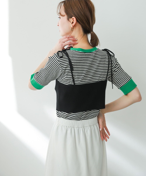 SENSE OF PLACE by URBAN RESEARCH（センスオブプレイスバイアーバンリサーチ）の「リブニットビスチェ（ベスト・レディース・ブラック/ライトブルー/チャコールグレー・ONE）」の8枚目の写真