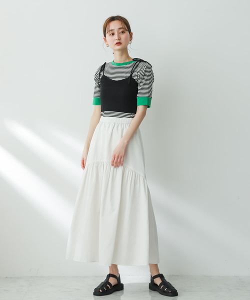 SENSE OF PLACE by URBAN RESEARCH（センスオブプレイスバイアーバンリサーチ）の「リブニットビスチェ（ベスト・レディース・ブラック/ライトブルー/チャコールグレー・ONE）」の9枚目の写真