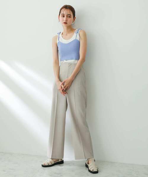 SENSE OF PLACE by URBAN RESEARCH（センスオブプレイスバイアーバンリサーチ）の「リブニットビスチェ（ベスト・レディース・ブラック/ライトブルー/チャコールグレー・ONE）」の12枚目の写真