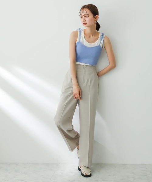 SENSE OF PLACE by URBAN RESEARCH（センスオブプレイスバイアーバンリサーチ）の「リブニットビスチェ（ベスト・レディース・ブラック/ライトブルー/チャコールグレー・ONE）」の13枚目の写真