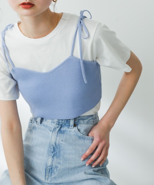 SENSE OF PLACE by URBAN RESEARCH（センスオブプレイスバイアーバンリサーチ）の「リブニットビスチェ（ベスト・レディース・ブラック/ライトブルー/チャコールグレー・ONE）」の14枚目の写真